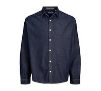 Jack & Jones - Camicia oversize in denim blu scuro-Blu navy XXL