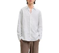 Jack&Jones camicia in lino uomo manica lunga bianco