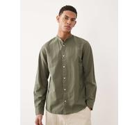 Jjebreeze Linen Blend Band Shirt L/S SN, Oliva impolverato, L