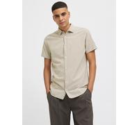 JACK & JONES Camicia 'JJEBreeze' beige / beige scuro Uomo JACK & JONES M