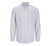Jack & Jones Oxford Long Sleeve Shirt Bianco,Blu XL Uomo