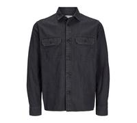 JJETRAVIS LS Noos - Maglietta, Denim Nero, S