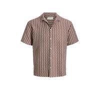 Jack & Jones Montauk Crochet Short Sleeve Shirt Bianco M Uomo