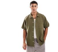 Jack & Jones - Camicia kaki testurizzata oversize-Verde L