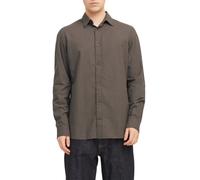 Jack&Jones camicia manica lunga in misto lino marrone L