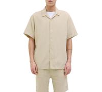 Jack&Jones camicia maniche corte in cotone beige L