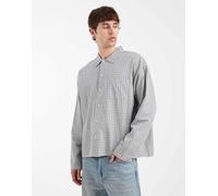 Jack & Jones - Camicia oversize squadrata grigia a quadri-Grigio M