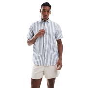 Jack & Jones - Camicia Oxford a maniche corte a righe blu S