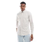 Jack & Jones - Camicia Oxford beige a righe-Neutro XXL