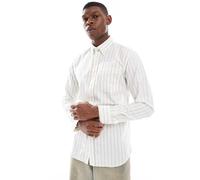 Jack & Jones - Camicia Oxford slim bianca a righe-Bianco XL