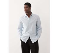 Jack & Jones - Camicia regular fit in misto lino azzurra-Blu XL