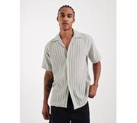 Jack & Jones - Camicia testurizzata verde a righe XS