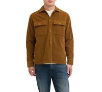 Jack&Jones camicia uomo in velluto millerighe marrone caramello S