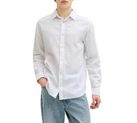 Jack&Jones camicia uomo manica lunga misto lino bianco