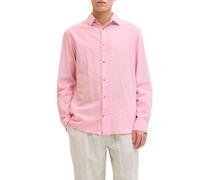 Jack&Jones camicia uomo manica lunga misto lino rosa