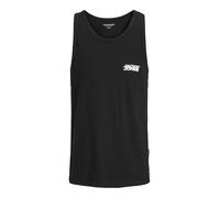 JACK & JONES Canotta da Uomo Jcosago Small Logo Slub Canottiera, Nero, M