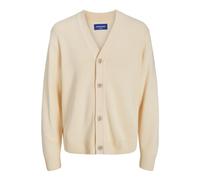 JACK & JONES Cardigan da Uomo Jorrino in Maglia Nera, Crema di Burro, M