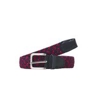 JACK & JONES Jacspring Woven Belt Noos Cintura Intrecciata, Navy Blazer/Dettagli: Mix Rosso, 80 cm Uomo