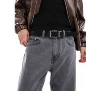 Jack & Jones - Cintura double-face marrone e nera-Multicolore 95 cm