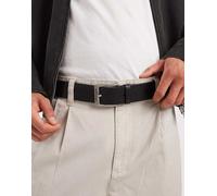 Jack & Jones - Cintura in pelle nera-Nero 105 cm