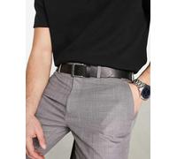 Jack & Jones - Cintura in pelle nera-Nero 80 cm