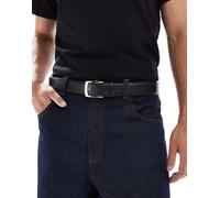 Jack & Jones - Cintura in pelle sintetica nera-Nero 95 cm