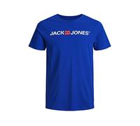 JACK & JONES - Classica T-Shirt da Uomo, Blu (Surf The Web)., XXXL
