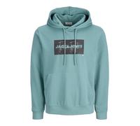Jack & Jones Cole Print Sweat Hood Blu - Taglia L Abbigliamento Uomo Felpe