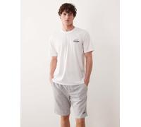 Jack & Jones - Completo con T-shirt e pantaloncini in jersey grigio con logo L