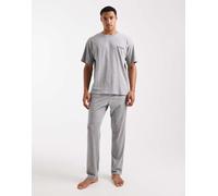 Jack & Jones - Completo da casa grigio mélange con pantaloni neri S