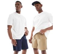 Jack & Jones - Confezione da 2 paia di pantaloncini chino color cuoio e blu navy-Neutro S