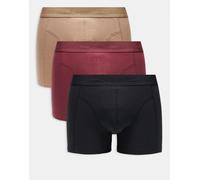 Jack & Jones - Confezione da 3 boxer aderenti color nero e rosso XS