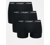 Jack & Jones - Confezione da 3 boxer aderenti triplo nero con logo in vita XL