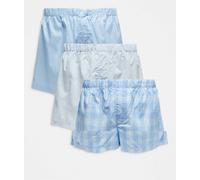 JACK & JONES Jacmilano Woven Boxers 3 Pack Noos, Chambray Blue, L (Pacco da 3) Uomo