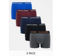 Jack & Jones - Confezione da 5 boxer aderenti multi-Nero L