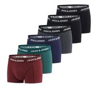 JACK & JONES - Confezione da 6 boxer da uomo, in cotone, elasticizzati, stile retrò, nero/rosso/verde/blu/grigio, taglie S/M/L/XL/XXL/3XL/4XL/5XL/6XL/7XL/8XL, set da 2, M