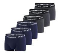 JACK & JONES Confezione da 6 boxer da uomo, in cotone, elasticizzati, stile retrò, nero/rosso/verde/blu/grigio, taglie S/M/L/XL/XXL/3XL/4XL/5XL/6XL/7XL/8XL, set da 5, S