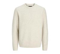 JACK & JONES Crew Neck Jprblasimon Soufflé Knit Girocollo, Fodera in Argento, S Uomo