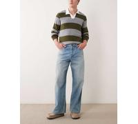 Jack & Jones - Dave - Jeans a fondo ampio blu medio lavaggio sporco W31 L34