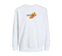 JACK & JONES Jcoedition Felpa Girocollo GC Maglia di Tuta, Bianco, L Uomo