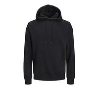 JACK & JONES Felpa Basica con Cappuccio e Tasche Frontali. (XXL, Nero)