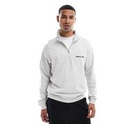 Jack & Jones - Felpa comoda grigio mélange con zip corta XS