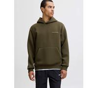 Jack & Jones - Felpa con cappuccio color foglia di vite-Verde S