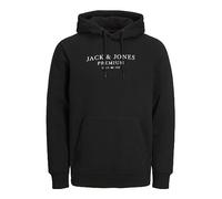 Jack & Jones Felpa con Cappuccio con Logo Male, Nero, XXL