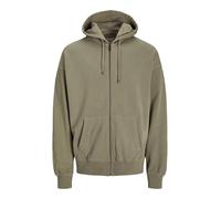 Jack&Jones - Felpa con Cappuccio con Zip, Salvia Argento, L