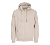 Jack & Jones Felpa con Cappuccio da Uomo con Chiusura Lampo Basic, Raggio di Luna, XS