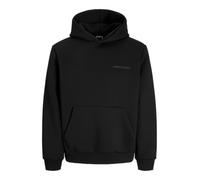 JACK & JONES Felpa con Cappuccio da Uomo JCOFUSION Scuba Sweat Hood- Relaxed Fit, Nero, S