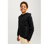Jack & Jones Felpa con cappuccio e cerniera semplice Black da Bambino 176 Nero