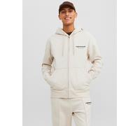 JACK & JONES Giacca di felpa 'Vesterbro' beige / nero, Taglia XL