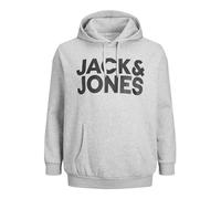 JACK & JONES Felpa con Cappuccio Maglione Copricapo Basic Taglie Grandi, Colore:Grigio, Dimensione Maglia:3XL